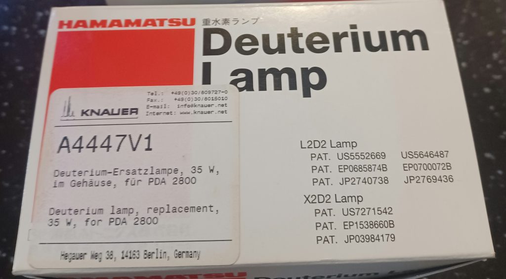 دوتریوم لامپ PDA 2800